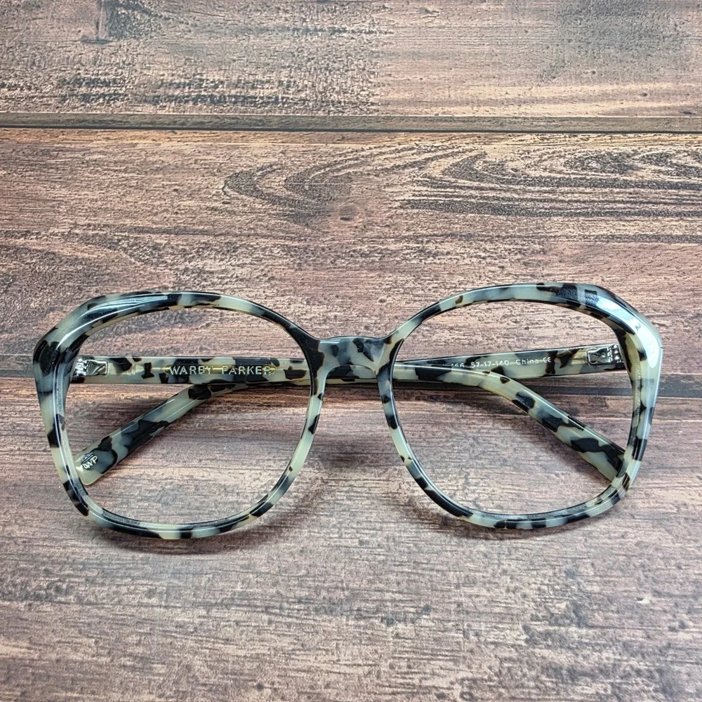 Warby Parker Nancy 166 Eyeglasses Marble Tortoise Cat Eye Frames 57-17-140